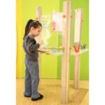 Pušinis trišakis lauko meno centras su skaidraus akrilo lentomis – Paveikslėlis 2