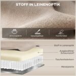 Rankinis atsilošiamas krėslas su storu paminkštinimu ir lino imitacijos audiniu – Paveikslėlis 5