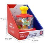 Raudona lavinamoji karuselė su besisukančiais žirgeliais – Paveikslėlis 9