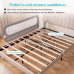 Reguliuojama ir atlenkiama lovos apsauga mažyliams 148 cm (Pilka) – Paveikslėlis 3