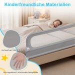 Reguliuojama ir atlenkiama lovos apsauga mažyliams 148 cm (Pilka) – Paveikslėlis 4