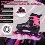 Reguliuojami vaikiški riedučiai su šviečiančiais ratais EU 34-37 (Rožinė) – Paveikslėlis 5