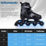 Reguliuojami vaikiški riedučiai su šviečiančiais ratukais EU 34-37 (Pilka) – Paveikslėlis 2