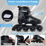 Reguliuojami vaikiški riedučiai su šviečiančiais ratukais EU 34-37 (Pilka) – Paveikslėlis 3