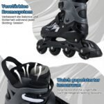 Reguliuojami vaikiški riedučiai su šviečiančiais ratukais EU 34-37 (Pilka) – Paveikslėlis 5