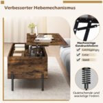 Reguliuojamo aukščio kavos staliukas su pakeliamu stalviršiu (Ruda) – Paveikslėlis 4