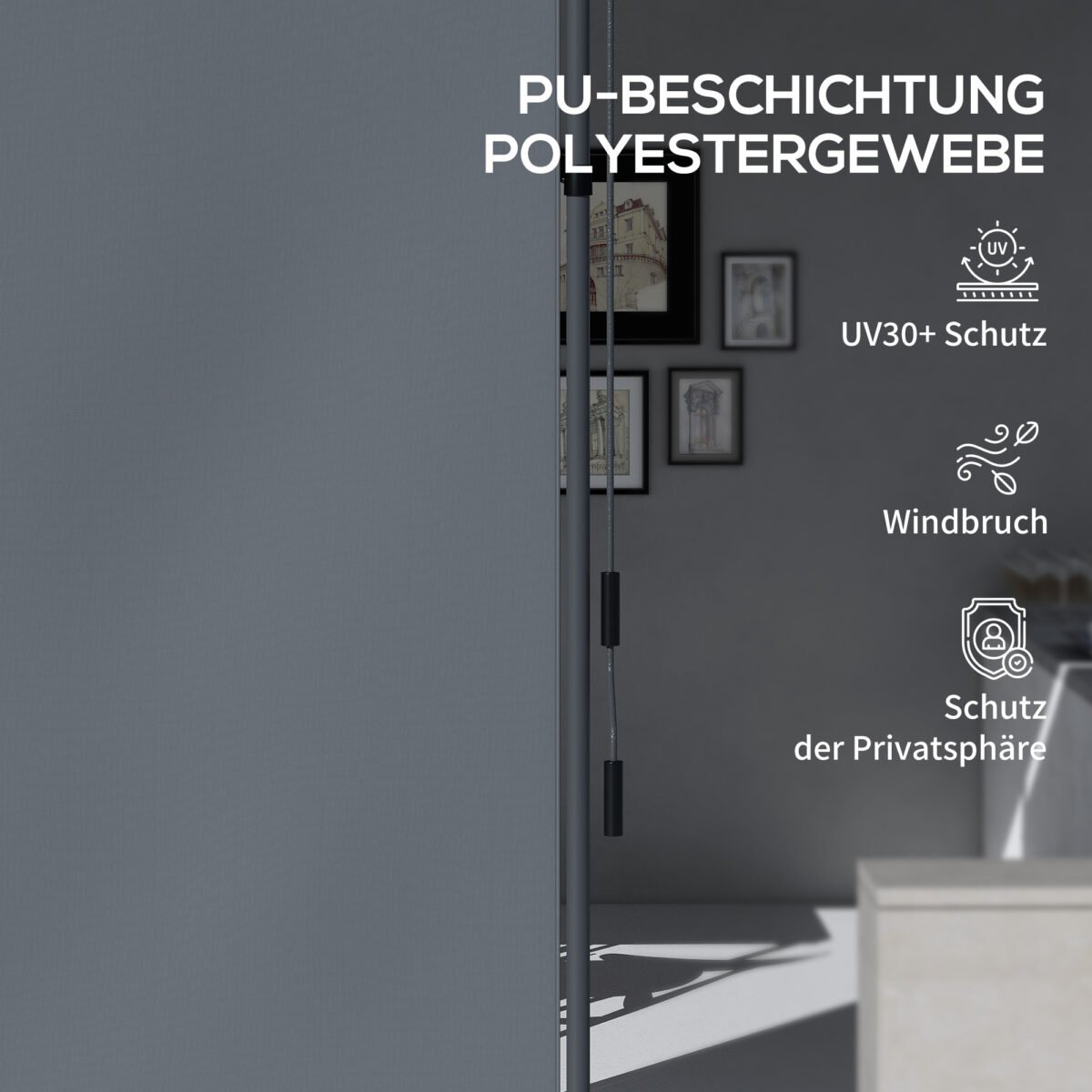 Reguliuojamo aukščio laisvai pastatoma markizė, montuojama be gręžimo – Paveikslėlis 6