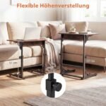 Reguliuojamo aukščio sulankstomas C formos staliukas (Kaimiška ruda) – Paveikslėlis 3