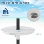 Reguliuojamo aukščio universalus staliukas skėčiui (Balta)
