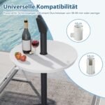 Reguliuojamo aukščio universalus staliukas skėčiui (Balta) – Paveikslėlis 4