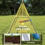Reguliuojamo aukščio vaikiškų sūpynių komplektas su lizdo ir diržinėmis sūpynėmis