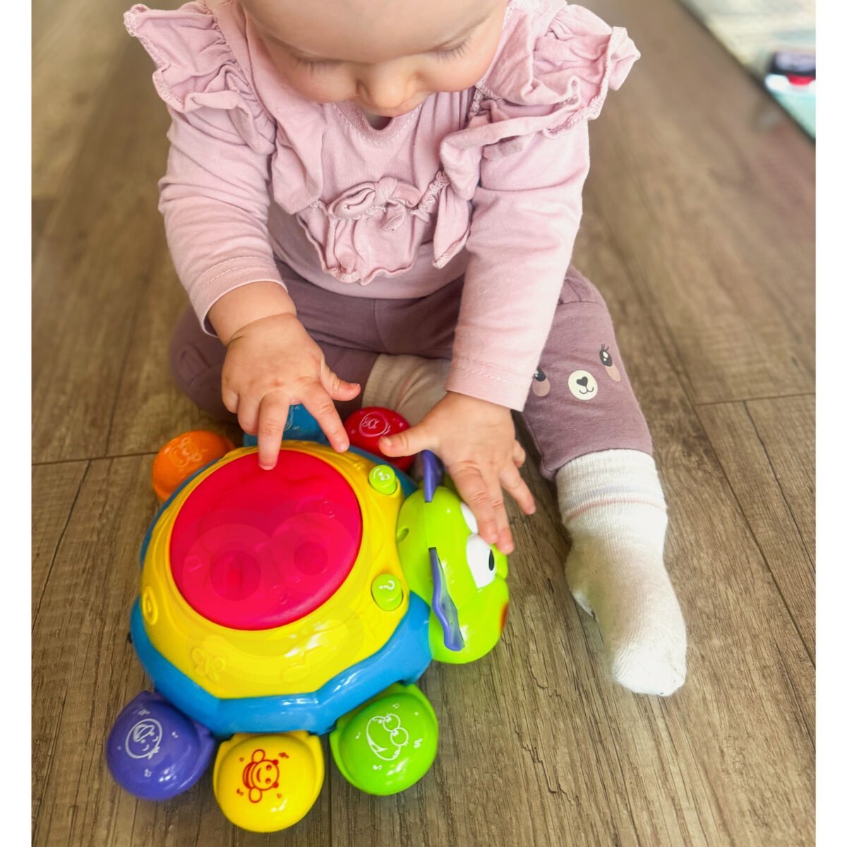 Ropojantis edukacinis žaislas boružėlė su gyvūnų garsais ir šviesomis – Paveikslėlis 2