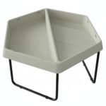 Šešiakampis smėlio ir vandens žaidimų staliukas su reguliuojamu stovu