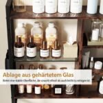 Šešiapakopė pakabinama sieninė lentyna su kabliukais ir šonine kišene (Rūdiškai ruda) – Paveikslėlis 5