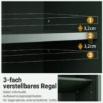 Sieninė vonios spintelė su 2 durelėmis ir reguliuojama lentyna (Žalia) – Paveikslėlis 5