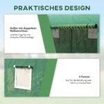 Šiltnamis su plieniniu rėmu, 4 langais ir dvejomis durimis, 300x100x200 cm – Paveikslėlis 5