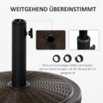 Skėčio stovas 14 kg su ratano imitacija skirtas 35/38/48 mm kotams – Paveikslėlis 5