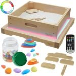 Spalvas keičianti sensorinė LED panelė - šviesos stalas su pulteliu – Paveikslėlis 6