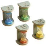 Spalvingas smėlio laikrodžių rinkinys laiko valdymui