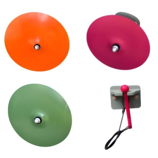 Spalvotų mušamųjų lėkščių rinkinys lauko STEM sienai