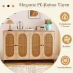 Spintelė su PE rotango durimis ir reguliuojamomis lentynomis (Natūrali) – Paveikslėlis 5