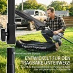 Stačiakampis balkono skėtis su reguliuojamu pasvirimo kampu ir rankeniniu mechanizmu – Paveikslėlis 5