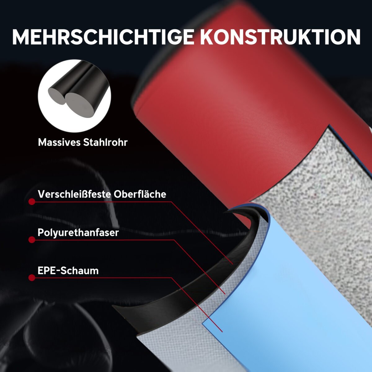 Stovimas bokso maišas 135 cm su amortizacija – Paveikslėlis 5