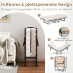 Sudedama lova su atminties putų čiužiniu ir ratukais (Juoda) – Paveikslėlis 5