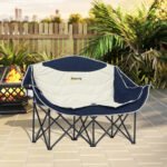 Sulankstoma dvivietė kempingo kėdė su gėrimų laikikliais – Paveikslėlis 8