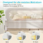 Sulankstoma ir reguliuojama lovos apsauga mažiems vaikams (Balta)