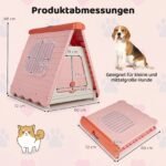 Sulankstoma ir vandeniui atspari šuns būda (Rožinė) – Paveikslėlis 2