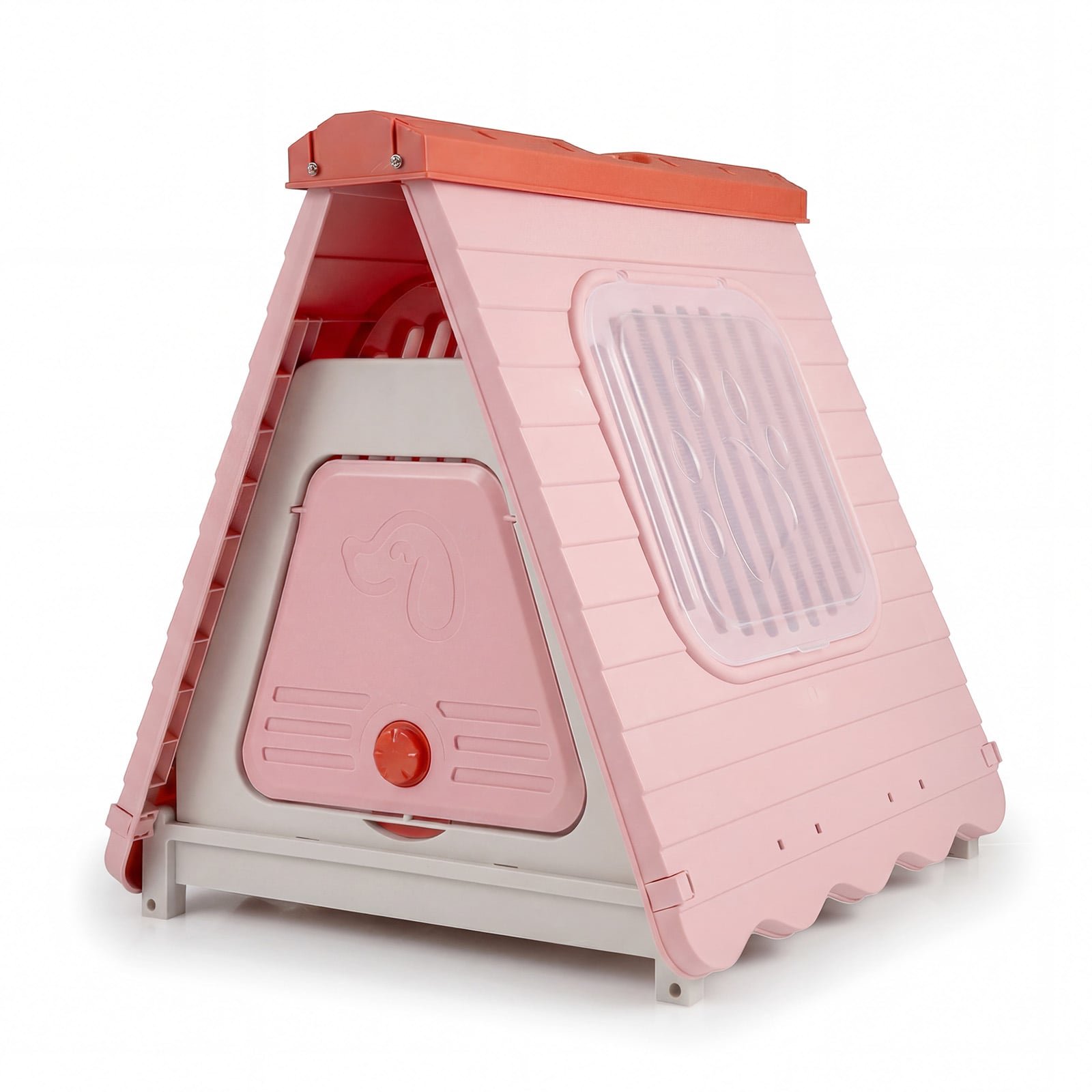 Sulankstoma ir vandeniui atspari šuns būda (Rožinė)