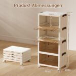 Sulankstoma keturpakopė batų dėžė su dangčiu (Balta) – Paveikslėlis 2