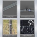 Sulankstoma sodo pavėsinė su tinklelio sienelėmis ir transportavimo krepšiu 3x3 m – Paveikslėlis 6