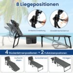 Sulankstomas gultas su reguliuojama atlošo padėtimi ir angomis veidui bei rankoms (Pilka) – Paveikslėlis 3