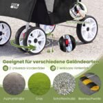 Sulankstomas augintinių vežimėlis su dideliais ratais (Juoda) – Paveikslėlis 5