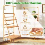 Sulankstomas gėlių stovas su 3 pakopomis ir reguliuojamu kabinimo strypu (Natūrali) – Paveikslėlis 3