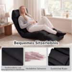 Sulankstomas grindų gultas su reguliuojamu atlošu ir miegojimo funkcija (Juoda) – Paveikslėlis 5