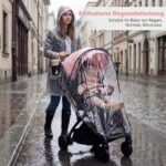 Sulankstomas kūdikio vežimėlis su reguliuojamu atlošu ir lietaus apsauga (Rožinė) – Paveikslėlis 3