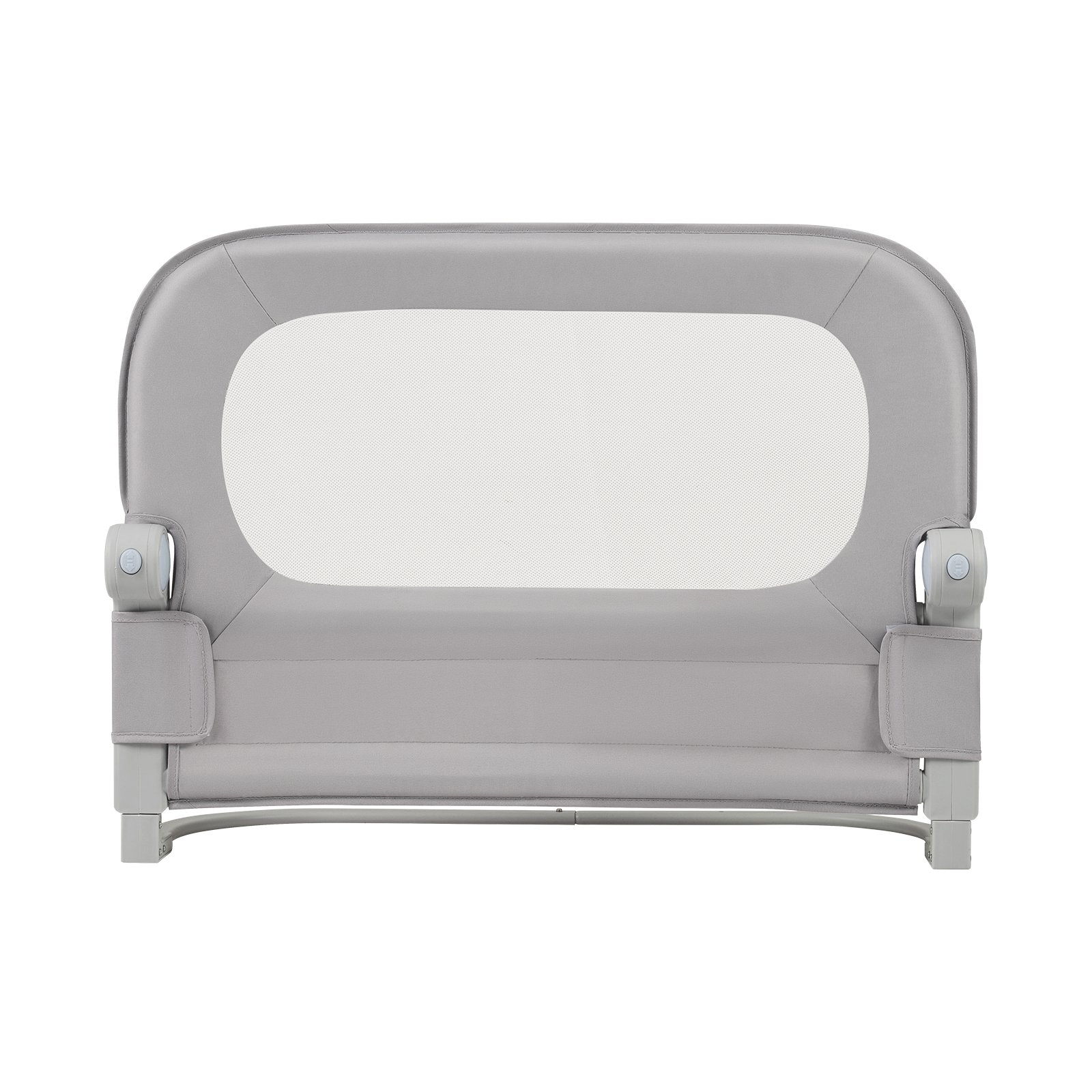 Sulankstomas lovos apsauginis turėklas su nuimamu Oksfordo audinio užvalkalu 80 x 60 cm (Pilka)