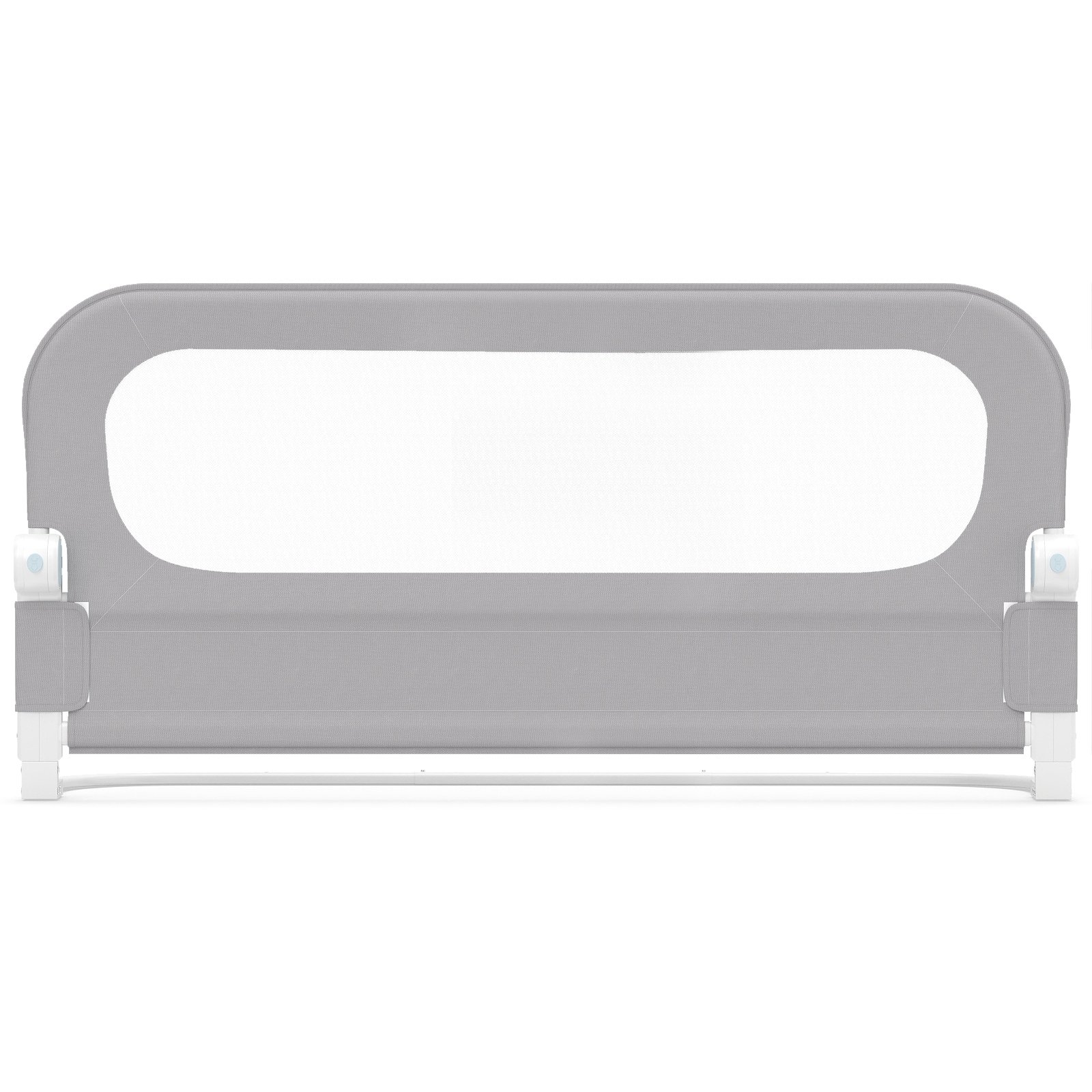 Sulankstomas lovos apsaugos barjeras su nuimamu Oksfordo audinio užvalkalu (Pilka)