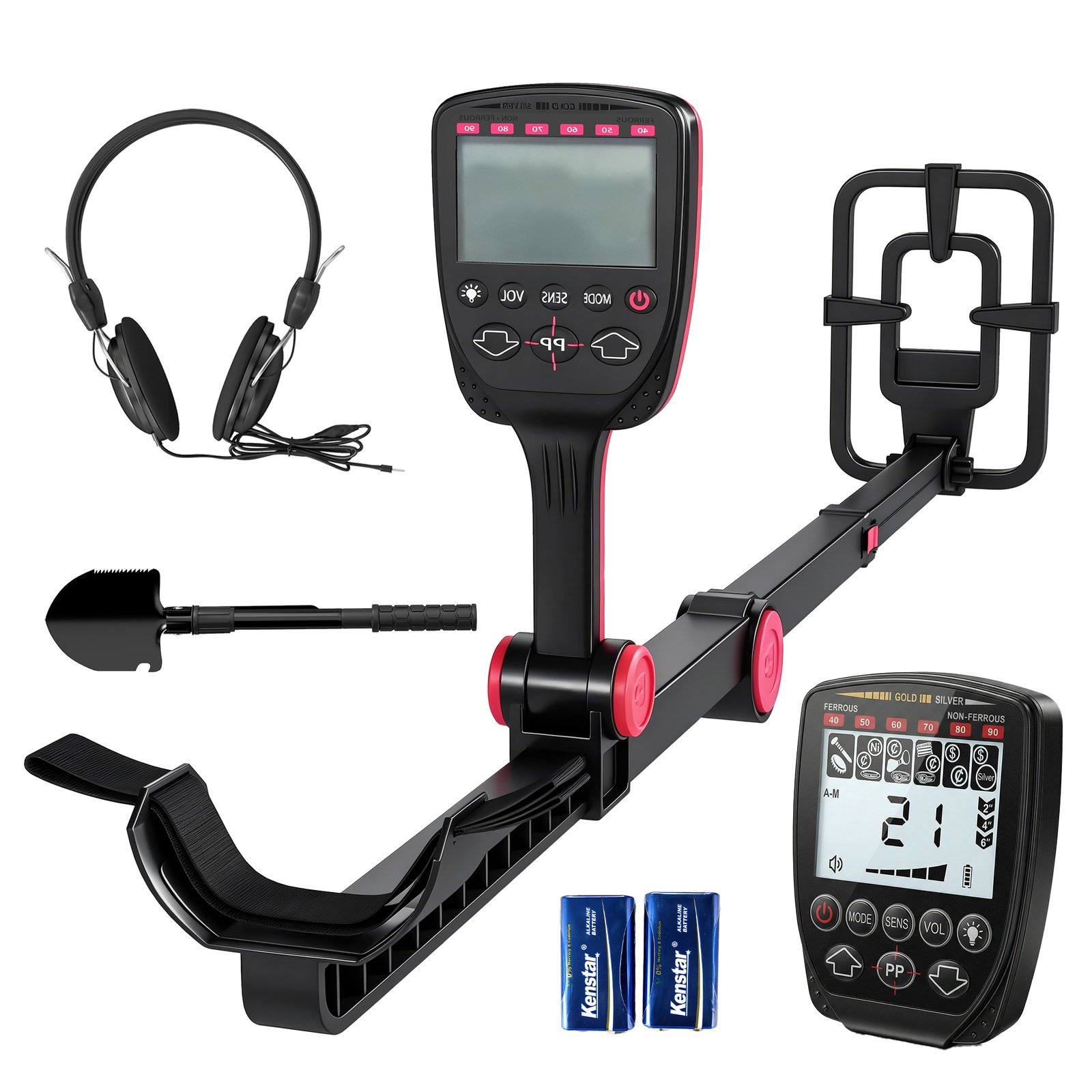 Sulankstomas metalo detektorius su IP68 atsparumo vandeniui paieškos rite