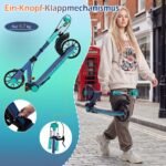 Sulankstomas paspirtukas su reguliuojamu aukščiu ir šviečiančiais ratais (Žalia) – Paveikslėlis 4