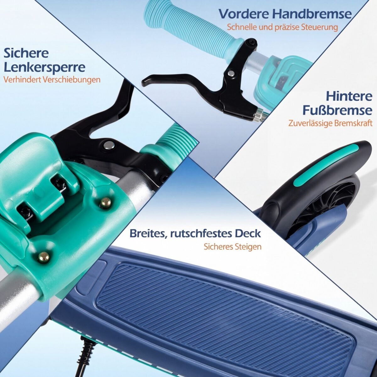 Sulankstomas paspirtukas su reguliuojamu aukščiu ir šviečiančiais ratais (Žalia) – Paveikslėlis 5