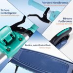 Sulankstomas paspirtukas su reguliuojamu aukščiu ir šviečiančiais ratais (Žalia) – Paveikslėlis 5