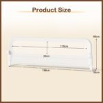 Sulankstomas reguliuojamo aukščio apsauginis lovos barjeras vaikams 120 (Balta) – Paveikslėlis 2