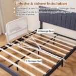 Sulankstomas reguliuojamo aukščio lovos apsaugos turėklas 60 cm (Balta) – Paveikslėlis 3