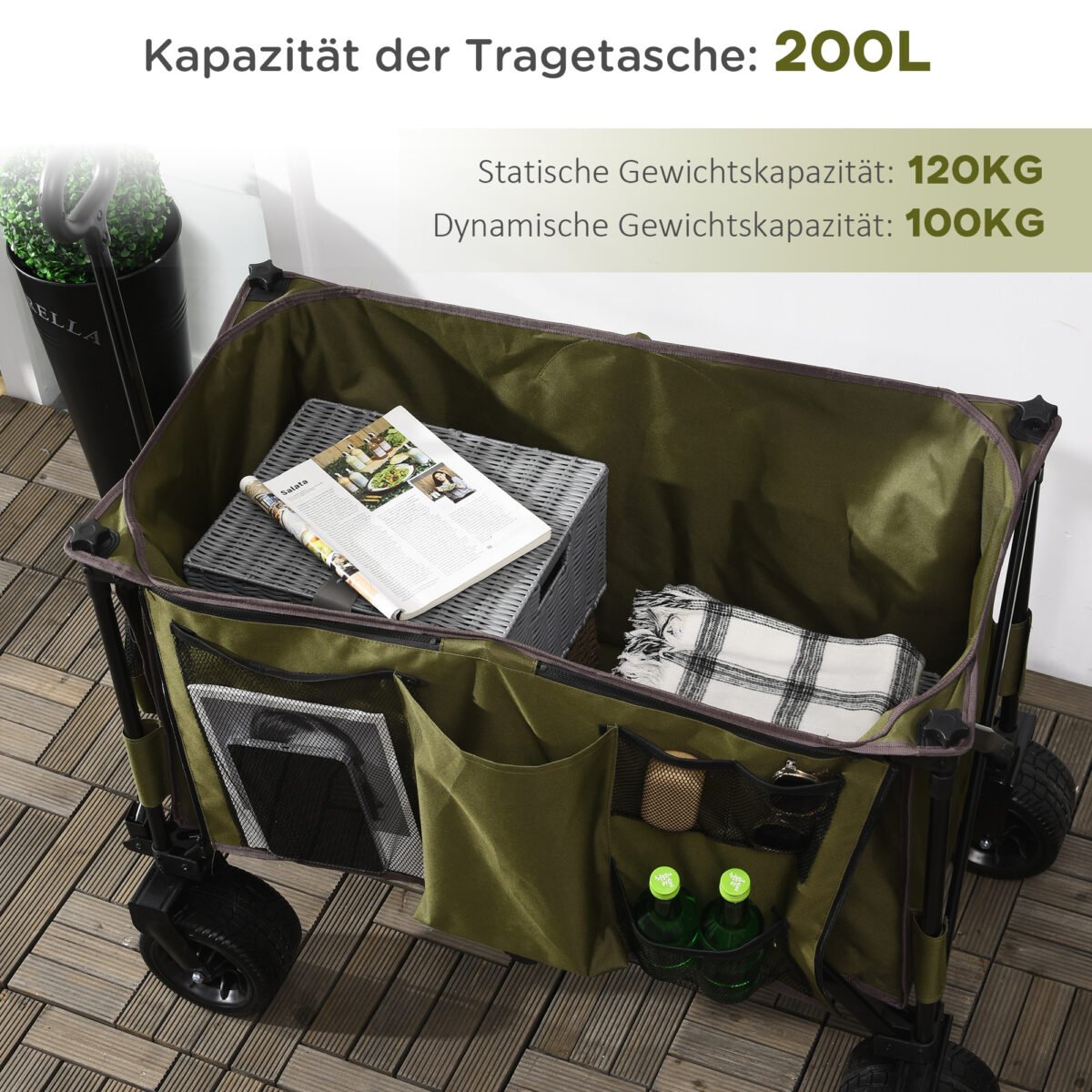 Sulankstomas transporto vežimėlis iki 120 kg – Paveikslėlis 7