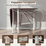 Sulankstomas valgomasis stalas 6-8 asmenims su erdvės taupymo funkcija (Natūrali) – Paveikslėlis 4