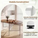 Sulankstomas valgomasis stalas 6-8 asmenims su erdvės taupymo funkcija (Natūrali) – Paveikslėlis 5